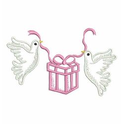 Vintage Christmas Dove 06(Sm) machine embroidery designs