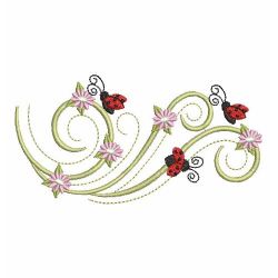 Heirloom Spring Ladybugs 01(Md) machine embroidery designs