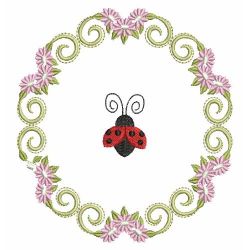 Heirloom Spring Ladybugs 03(Md) machine embroidery designs