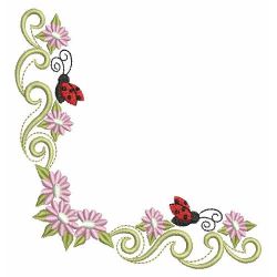 Heirloom Spring Ladybugs 04(Md) machine embroidery designs