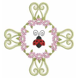 Heirloom Spring Ladybugs 07(Md) machine embroidery designs