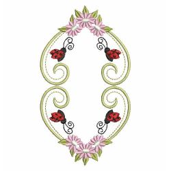 Heirloom Spring Ladybugs 08(Md) machine embroidery designs