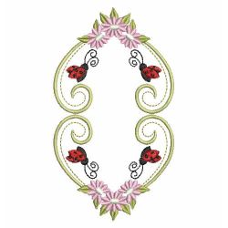 Heirloom Spring Ladybugs 08(Sm) machine embroidery designs