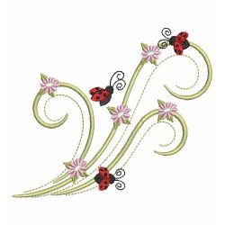 Heirloom Spring Ladybugs 10(Md) machine embroidery designs