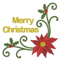 Christmas Poinsettia 02 machine embroidery designs