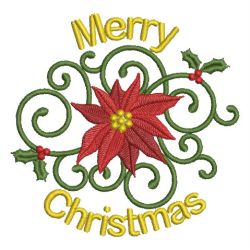 Christmas Poinsettia 06 machine embroidery designs