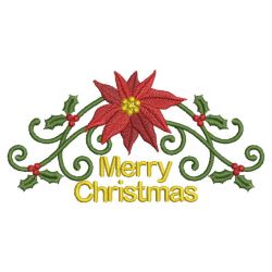 Christmas Poinsettia 09 machine embroidery designs