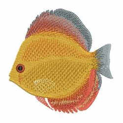Colorful Tropical Fish 03 machine embroidery designs