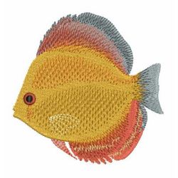 Colorful Tropical Fish 03 machine embroidery designs