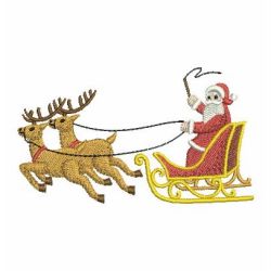 Santa Claus Sleigh machine embroidery designs