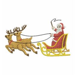 Santa Claus Sleigh 01 machine embroidery designs