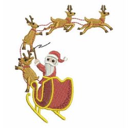 Santa Claus Sleigh 02 machine embroidery designs