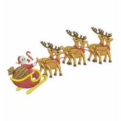 Santa Claus Sleigh 04 machine embroidery designs