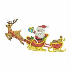 Santa Claus Sleigh 06 machine embroidery designs