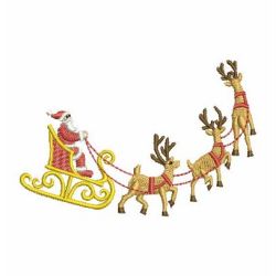 Santa Claus Sleigh 07 machine embroidery designs