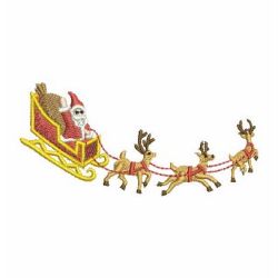 Santa Claus Sleigh 09 machine embroidery designs