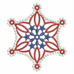 Patriotic Candlewicking Snowflake 05