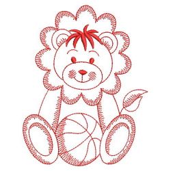 Redwork Baby Lion 09(Sm) machine embroidery designs