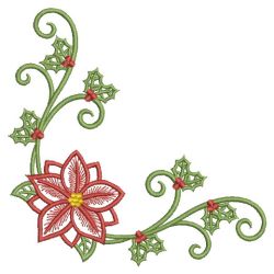 Heirloom Poinsettia 02(Md) machine embroidery designs