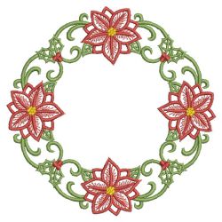 Heirloom Poinsettia 05(Sm) machine embroidery designs