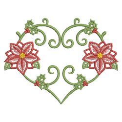 Heirloom Poinsettia 08(Md) machine embroidery designs