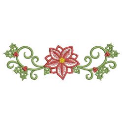 Heirloom Poinsettia 10(Md) machine embroidery designs