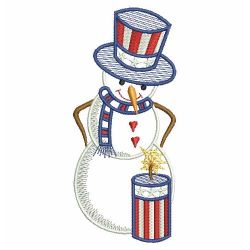 Winter Patriotic Snwoman 02(Lg) machine embroidery designs