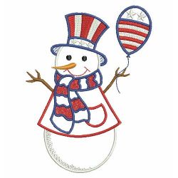 Winter Patriotic Snwoman 05(Lg) machine embroidery designs