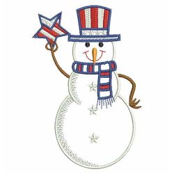 Winter Patriotic Snwoman 08(Lg) machine embroidery designs