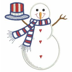 Winter Patriotic Snwoman 10(Lg) machine embroidery designs