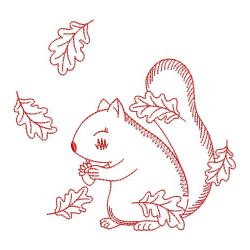 Redwork Autumn Animal(Sm) machine embroidery designs