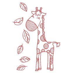 Redwork Autumn Animal 02(Lg) machine embroidery designs