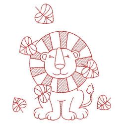 Redwork Autumn Animal 05(Md) machine embroidery designs