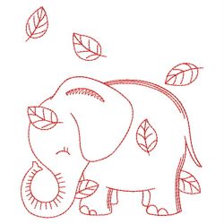 Redwork Autumn Animal 07(Md) machine embroidery designs