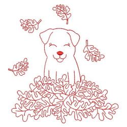 Redwork Autumn Animal 08(Sm) machine embroidery designs