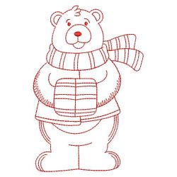 Redwork Animal in Winter(Sm) machine embroidery designs