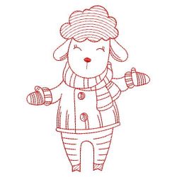 Redwork Animal in Winter 07(Md)