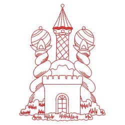 Redwork Ice cream Castle 03(Sm) machine embroidery designs