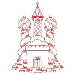 Redwork Ice cream Castle 03(Lg) machine embroidery designs