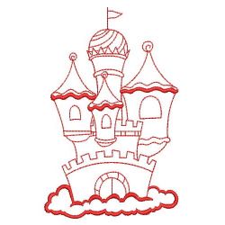 Redwork Ice cream Castle 04(Lg) machine embroidery designs