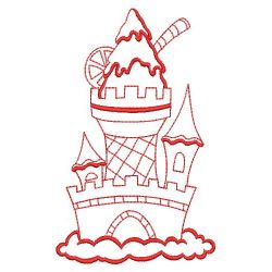 Redwork Ice cream Castle 05(Md) machine embroidery designs