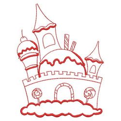 Redwork Ice cream Castle 06(Lg)