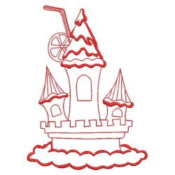 Redwork Ice cream Castle 07(Sm) machine embroidery designs