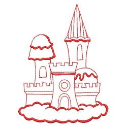 Redwork Ice cream Castle 08(Md) machine embroidery designs