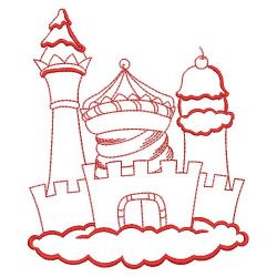 Redwork Ice cream Castle 09(Md) machine embroidery designs