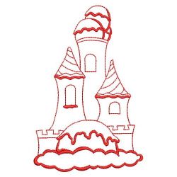 Redwork Ice cream Castle 10(Md) machine embroidery designs