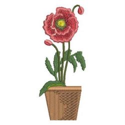 Flower in Vase 07 machine embroidery designs