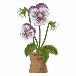 Flower in Vase 08 machine embroidery designs