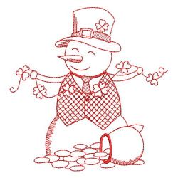 Redwork Calendar Snowmen Doll 03(Md) machine embroidery designs