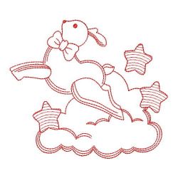 Redwork Over the Cloud 1 03(Sm) machine embroidery designs